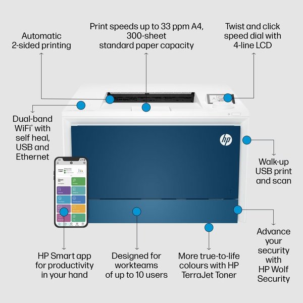 HP Color LaserJet Pro 4203dw Printer — image 3 of 4