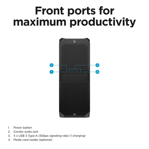 HP Z6 G5 Tower Workstation (Threadripper PRO 7975WX 32-Core / 32GB / 1TB / RTX A4000) — image 3 of 6