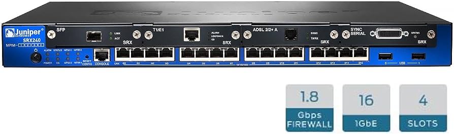 Juniper SRX240 โ Services Gateway, 16x RJ-45 โ view 1