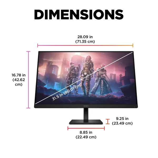 HyperX OMEN 31.5" QHD 200Hz Gaming Monitor - OMEN 32q G3 — image 5 of 6