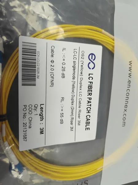 Enconnex ECX-LCLC2-502R-3M LC-LC OS2 SM Fiber Patch Cord 3m — image 2 of 3