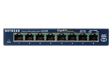 Netgear GS108 – 8-port Gigabit, durable, lifetime warranty – view 1