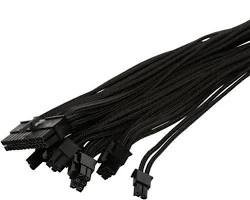 Internal 2x4 Header Extension Cables Sleeved ~60cm - Lot of 6 — image 2 of 2