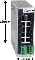 Perle IDS-710P – 8-port PoE+, managed, 2 SFP — image 2 of 2