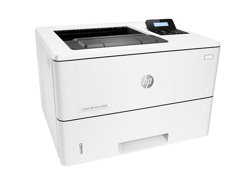 HP LaserJet Pro M501dn Printer (43 ppm A4 Mono / 650-Sheet Input / Print Only) – view 1